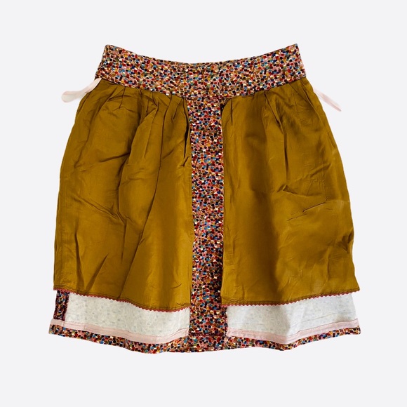 Anthropologie Elevenses Colorful Aerial Confetti Dot Button Skirt 2 - Picture 6 of 13